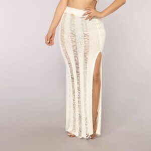 Fashion Nova Beach Cropped Top Maxi skirt Set